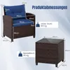 COSTWAY Gartenmöbel Set Polyrattan, 3-tlg. Balkonmöbel Set Produktbild-Vorschau 3