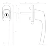kwmobile Fenstergriff Aluminium abschließbar 4x - Produktbild-Vorschau 4