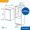 Technical drawing with dimensions for an built-in refrigerator. Produktbild-Vorschau