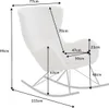 Design Schaukelstuhl SCANDINAVIA SWING weiß Bouclé Sessel Produktbild-Vorschau 12