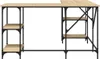 vidaXL Psací stůl Sonoma dub 139x139x75 cm materiál na bázi Náhled obrázku produktu 4