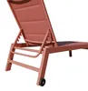 Sonnenliege BARBADOS aus Textilene Terracotta - Aluminium Produktbild-Vorschau 8