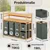 ADEL DREAM Wäschekorb 5 Fächer 2 Regale Wäschesammler 190L Produktbild-Vorschau 2
