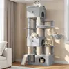 Fobyfurny Kratzbaum, 200 cm XXL Katzenbaum, Hellgrau, mit 3 Produktbild-Vorschau 8