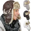 Wintermütze in Felloptik mit Ohrklappen - Schapka ( Schwarz Produktbild-Vorschau 4