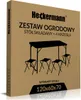 Stół składany 120x60cm Heckermann Drewniany + 4x Taboret Podgląd zdjęcia produktu 7