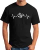 Herzschlag Berge Herren T-Shirt Heartbeat Mountain Produktbild-Vorschau 2