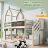 A bunk bed in a child's room with two children sitting in front of it. Náhled obrázku produktu