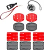 A collection of accessories for action cameras, including adhesive mounts, straps, and a tether. Produktbild-Vorschau