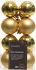 Bruchsichere Weihnachtskugeln 16-teilig 4cm Goldsatz - Matt Produktbild-Vorschau 1