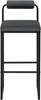 A front view of a dark gray bar stool with a black metal frame. Produktbild-Vorschau