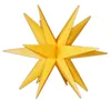 A yellow star-shaped decoration with 18 points, presented against a white background. Produktbild-Vorschau