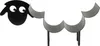 A black and gray metal sheep-shaped toilet paper holder against a white background. Anteprima dell’immagine prodotto