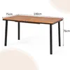 COSTWAY Gartentisch Esstisch mit Schirmloch, Terrassentisch Produktbild-Vorschau 4