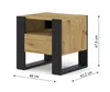 Nachttisch MONDI 48 cm Nachtschrank mit 1 Schublade Artisan Produktbild-Vorschau 2