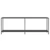 vidaXL Konsolentisch Schwarz 220x35x75,5 cm Hartglas Produktbild-Vorschau 9