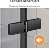 SONNI Noir Paroi de douche 90x90x195cm Porte pliante Porte Voir les images du produit 5