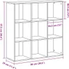 vidaXL Bücherregal Eiche Schwarz 98x29x97,5 cm Produktbild-Vorschau 8