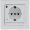 DELPHI Schutzkontakt-Steckdose mit LED weiß, 250V/ 16A, Produktbild-Vorschau 1