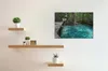 Leinwandbild Urwald 60 x 90 cm - Wandbild Wald Blau Grau - Produktbild-Vorschau 2