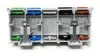 A close-up, top-down view of a terminal block with multiple colored connection points. Anteprima dell’immagine prodotto