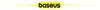 A yellow tag with the Baseus logo and text. Produktbild-Vorschau