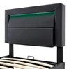 Letto imbottito 90 x 190 cm con illuminazione a LED, Anteprima dell’immagine prodotto 13
