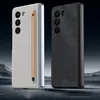 Two foldable smartphones are displayed side-by-side against a dark, mountainous background. Produktbild-Vorschau