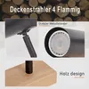 ZMH Deckenstrahler 4 Flammig Holz Schwarz Deckenspots GU10 Produktbild-Vorschau 5