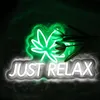 Led Schrift Just Relax Grün Blatt Neon Schild Led Schrift Produktbild-Vorschau 6