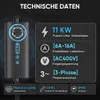 6/8/10/13/16 A, 11 kW, EVSE, UE, tipo 2, wallbox, cavo di Anteprima dell’immagine prodotto 7