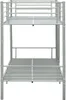 vidaXL Poschodová posteľ Grey Metal 90 × 200 cm Náhľad obrázku produktu 3