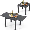 COSTWAY Gartentisch Alu 80/160x80cm ausziehbar, Esstisch Produktbild-Vorschau 1