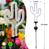 2er Set Kaktus Solar Gartenstecker – wasserdichte Neon LED Produktbild-Vorschau 7
