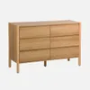 A wooden dresser with six drawers against a white background. Anteprima dell’immagine prodotto