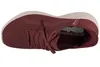 A top-down view of a burgundy Skechers slip-on shoe. Voir les images du produit