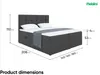 MEBLINI Boxspringbett mit Bettkasten - Gepolstert Produktbild-Vorschau 8