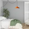 Champion Pendelleuchte mit Stecker 35 cm, Orange Metall Produktbild-Vorschau 2