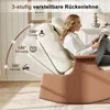 ProximaX Schaukelstuhl mit Hocker, Beige Cordstoff, Produktbild-Vorschau 11