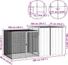 vidaXL Gabbia per polli grigia 200x91x100 cm Acciaio Anteprima dell’immagine prodotto 5