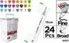 Marcatori ad alcool bifacciali ARTIX - 24 colori di Anteprima dell’immagine prodotto 1