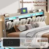 UnboxG Letto matrimoniale in velluto grigio 140x190 cm con Anteprima dell’immagine prodotto 6