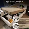 MODFU Lit Coffre 90 x 190 cm - Lit Ado et Lit Rembourré Voir les images du produit 5