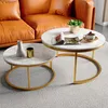 INONEFT Runde Satztische, Couchtisch-Set (2er-Set), moderne Produktbild-Vorschau 5