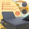CASARIA® Sonnenliege 2 Personen mit Klapptisch 7cm Auflagen Produktbild-Vorschau 2
