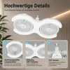 LED Deckenlampe mit Ventilator E27, 60W, 3 Farben dimmbar, Produktbild-Vorschau 5