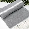 Ręcznik hammam w pasy 100% naturalna bawełna YEYE Antracyt Podgląd zdjęcia produktu 6