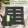 YARDIN 2 Stück WPC Pflanzenroller 30x30 cm Quadratisch Produktbild-Vorschau 6