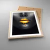 Gerahmtes Poster - Rahmen in heller Eiche - Gold Mund Produktbild-Vorschau 3