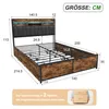 Stauraumbett 140x200cm, Bett mit Stauraum, 4 Schubladen, Produktbild-Vorschau 12